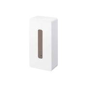 Yamazaki Tower Magnetic Tissue Case Regular, Slim Case That Sticks to a Steel Wall by Magnet and Hands Out Tissues From a Standard Box Up to 7 cm High, Fit It Sideways Too, Holds 500 g, 13 x 7.8 x 26 cm and 375 g, White or Black