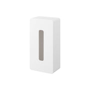Yamazaki Tower Film-Hook Tissue Case Regular, Wall Case on Film Hooks That Takes a Whole Standard Tissue Box Up to 7 cm High and Frees Counter Space, Sticks to Tile or Glass, Holds 500 g, 26.2 x 13.2 x 8.3 cm and 335 g, White or Black