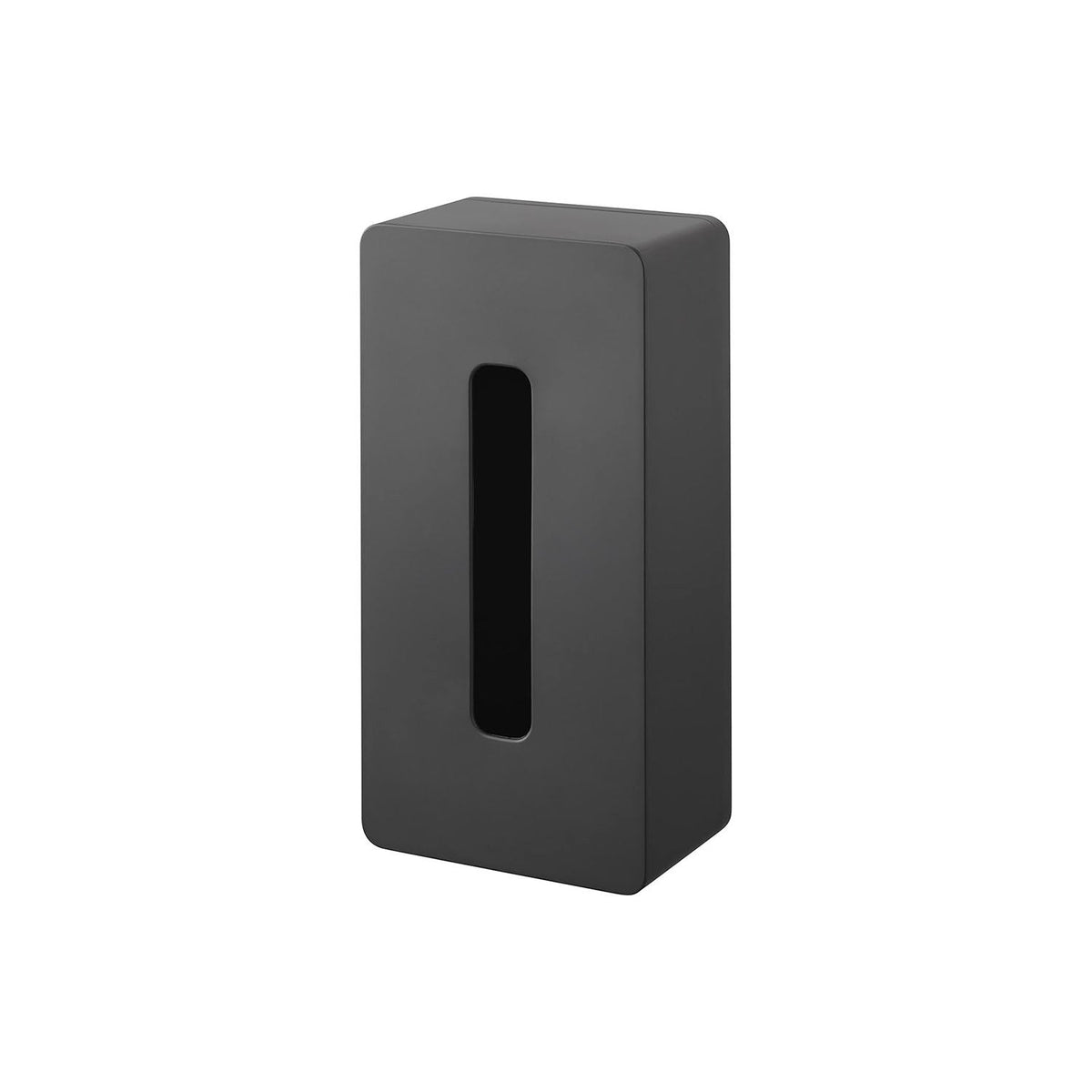 Yamazaki Tower Film-Hook Tissue Case Regular, Wall Case on Film Hooks That Takes a Whole Standard Tissue Box Up to 7 cm High and Frees Counter Space, Sticks to Tile or Glass, Holds 500 g, 26.2 x 13.2 x 8.3 cm and 335 g, White or Black
