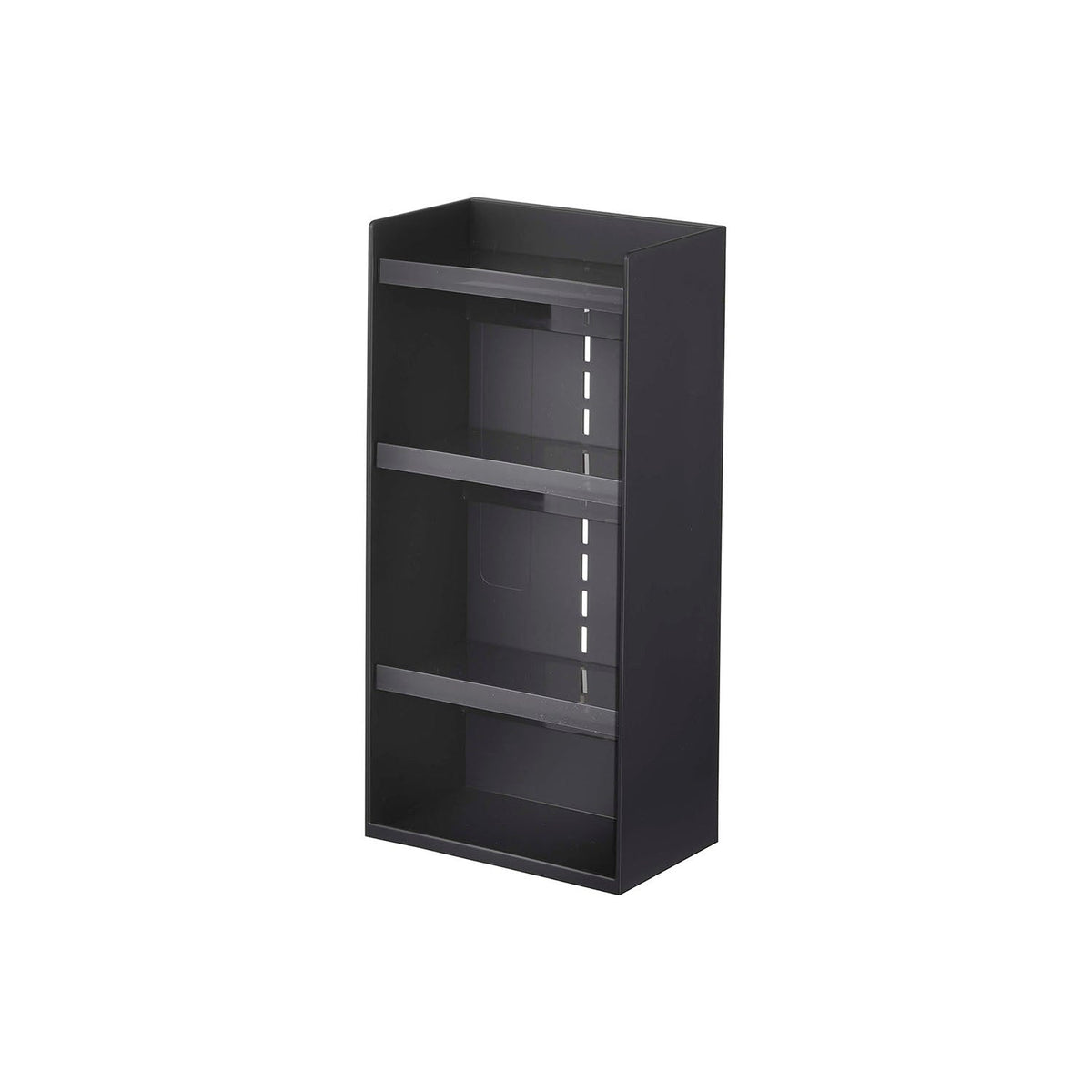 Yamazaki Tower Cosmetic Case 4 Tiers, Upright, Tall Slim Case With Four Trays That Hold Nail Polish and Gel Nail Items Standing Upright, Trays Slide In Anywhere, Holds 300 g Per Tray, 12 x 7.7 x 25 cm and 315 g, White or Black