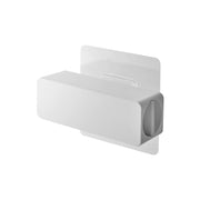 Yamazaki Tower Film-Hook Toothpaste Tube Holder, Holder on a Film Hook That Floats a Toothpaste Tube on the Bathroom Wall and Squeezes Out the Last Bit by Turning the Handle, Holds 250 g, 9 x 3.5 x 3.5 cm and 60 g, White or Black
