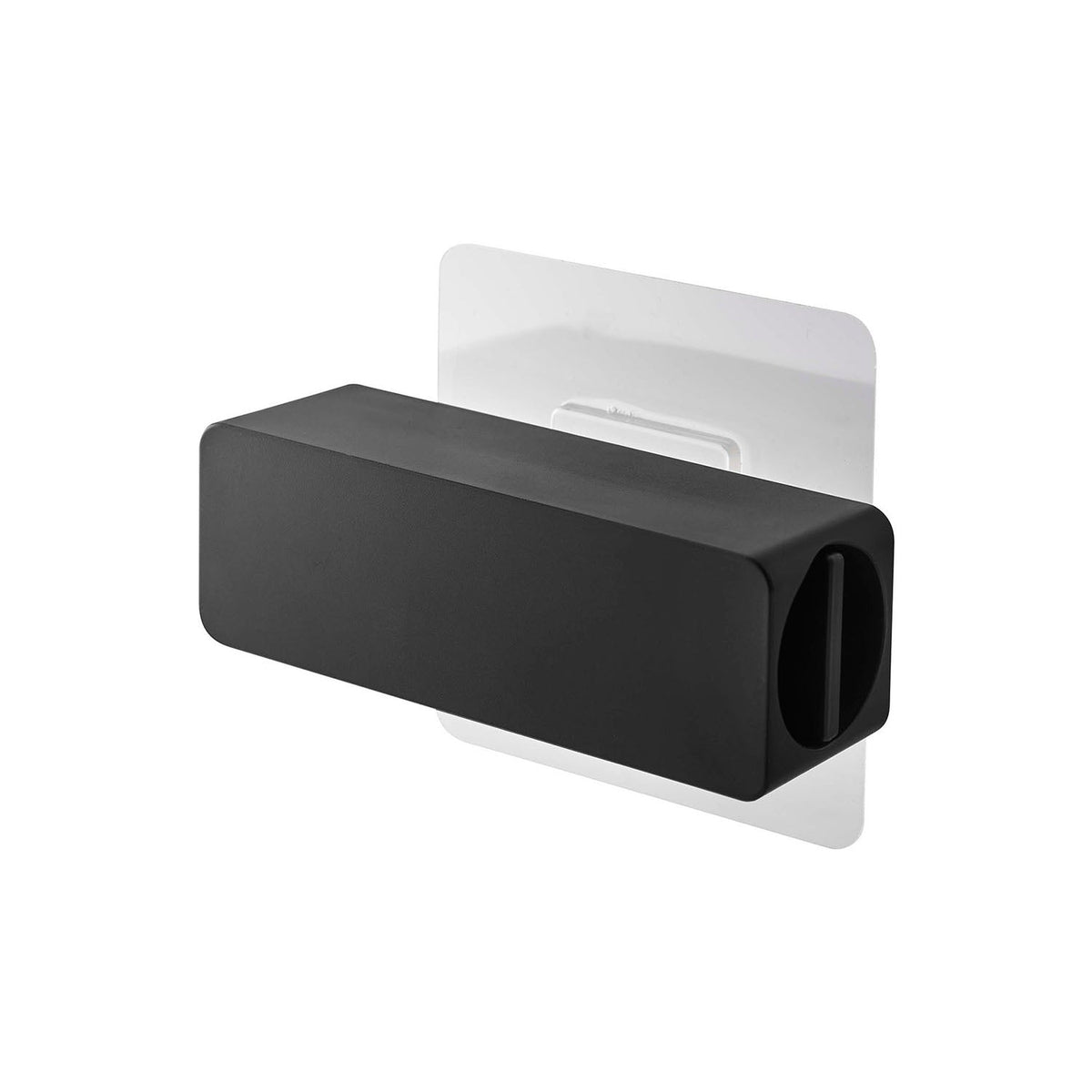 Yamazaki Tower Film-Hook Toothpaste Tube Holder, Holder on a Film Hook That Floats a Toothpaste Tube on the Bathroom Wall and Squeezes Out the Last Bit by Turning the Handle, Holds 250 g, 9 x 3.5 x 3.5 cm and 60 g, White or Black