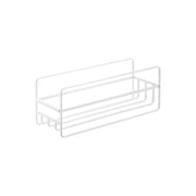 Yamazaki Tower Slim Flask and Cup Rack, Slim Long Rack for Daily Flasks and Cups in a Cupboard or Drawer, Pull the Silicone Handle Forward to Bring Everything Out Together, Holds 2 kg, 11 x 33.2 x 12 cm and 620 g, White or Black