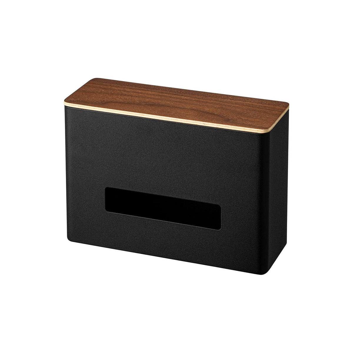 Yamazaki Rin Tissue and Wet Sheet Case, Slim Case That Stores a Tissue Box and Wet Wipes Together With a Tray for Small Items, Natural Wood Lid, Fits Narrow Spots, 25 cm Wide, 25.2 x 9.2 x 18.2 cm and 1200 g, Brown or Natural