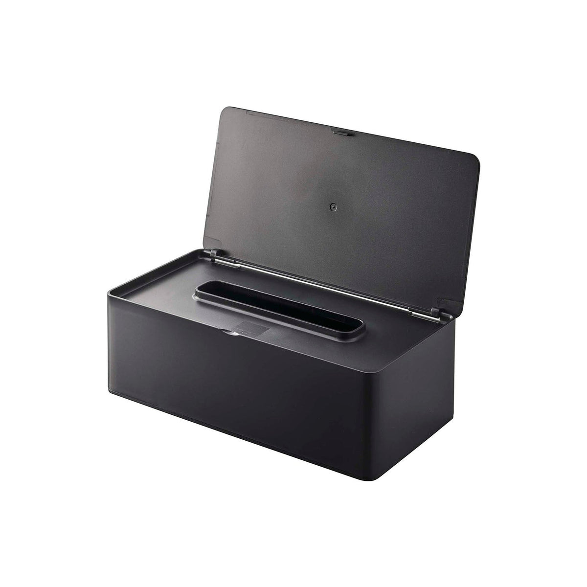 Yamazaki Tower Lidded Tissue Case, Regular, Snap-Lid Case for a Tissue Box up to 7 cm High that Keeps Children and Pets Out, 26.2 x 13.3 x 8.8 cm and 450 g, White or Black