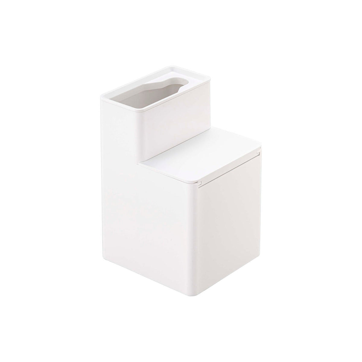 Yamazaki Tower Toilet Brush Stand with Spare Brush Storage, Stand That Holds a Flushable Toilet Brush Handle and About 14 Spare Heads in One Place, Handle-Shaped Slot Fits Snugly, Heat Safe to 90 C, 11 x 12 x 17 cm and 340 g, White or Black