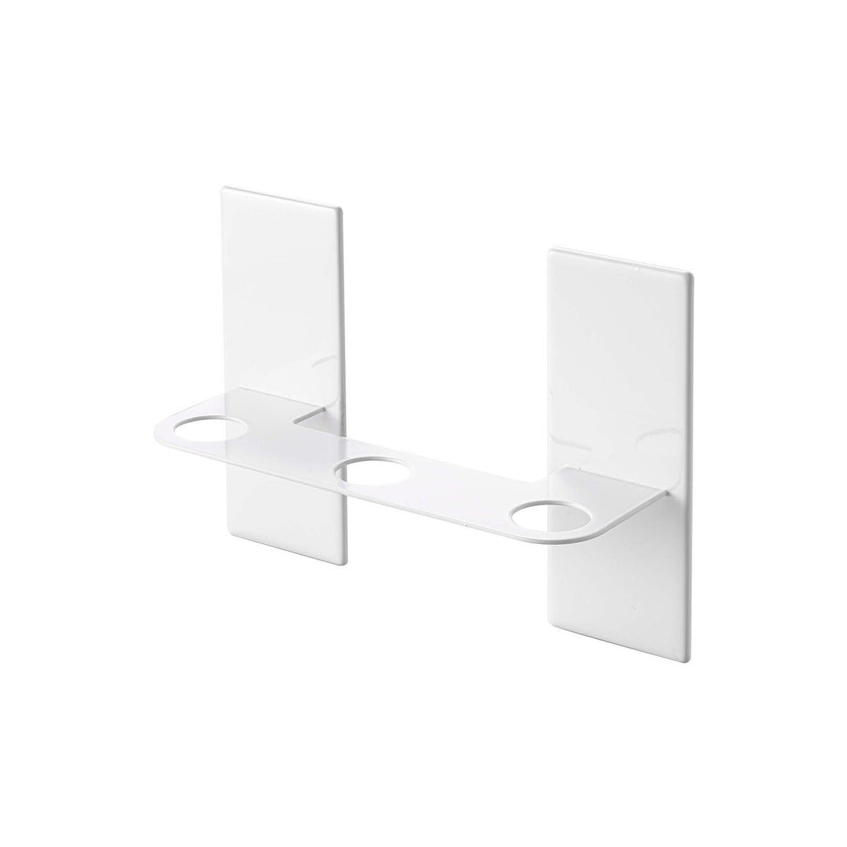 Yamazaki Tower Magnetic Triple Dispenser Holder, Magnetic Holder for Three Pump Bottles that Floats on a Steel Bathroom Wall, Holds 4.5 kg, 25 x 8 x 17 cm and 670 g, White or Black