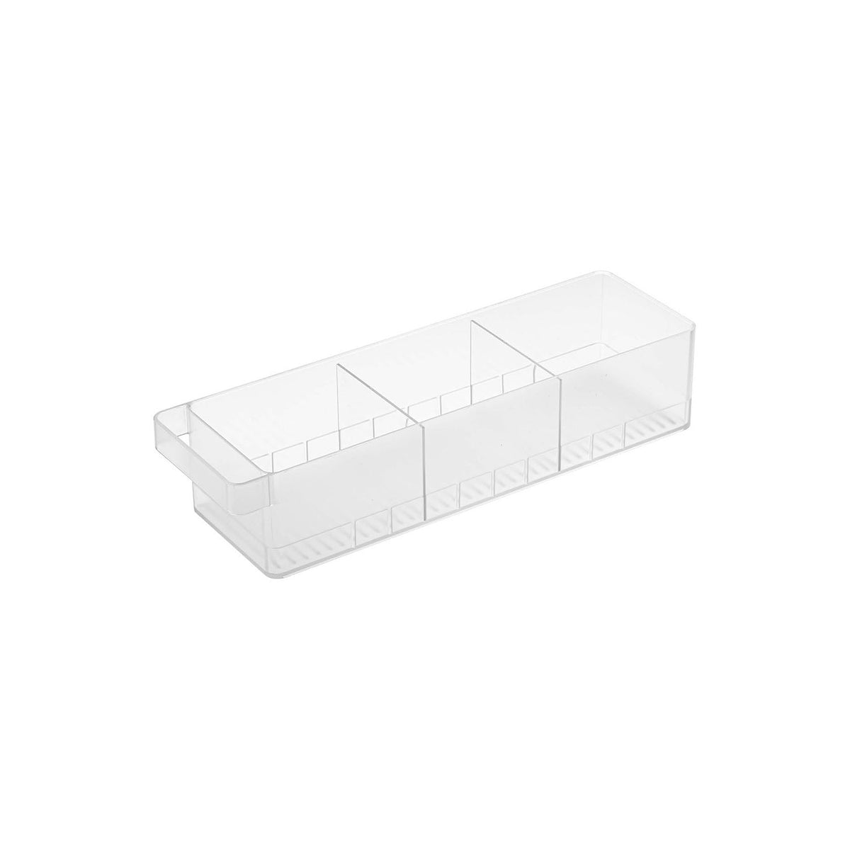Yamazaki Tower Fridge Case with Dividers, Long Narrow Case With Grooves and Two Dividers That Stands Natto and Tofu Packs on Edge So Dates Show, Holds 10 Natto Packs on a Refrigerator Shelf, 37.5 x 11 x 8.2 cm and 435 g, White or Black