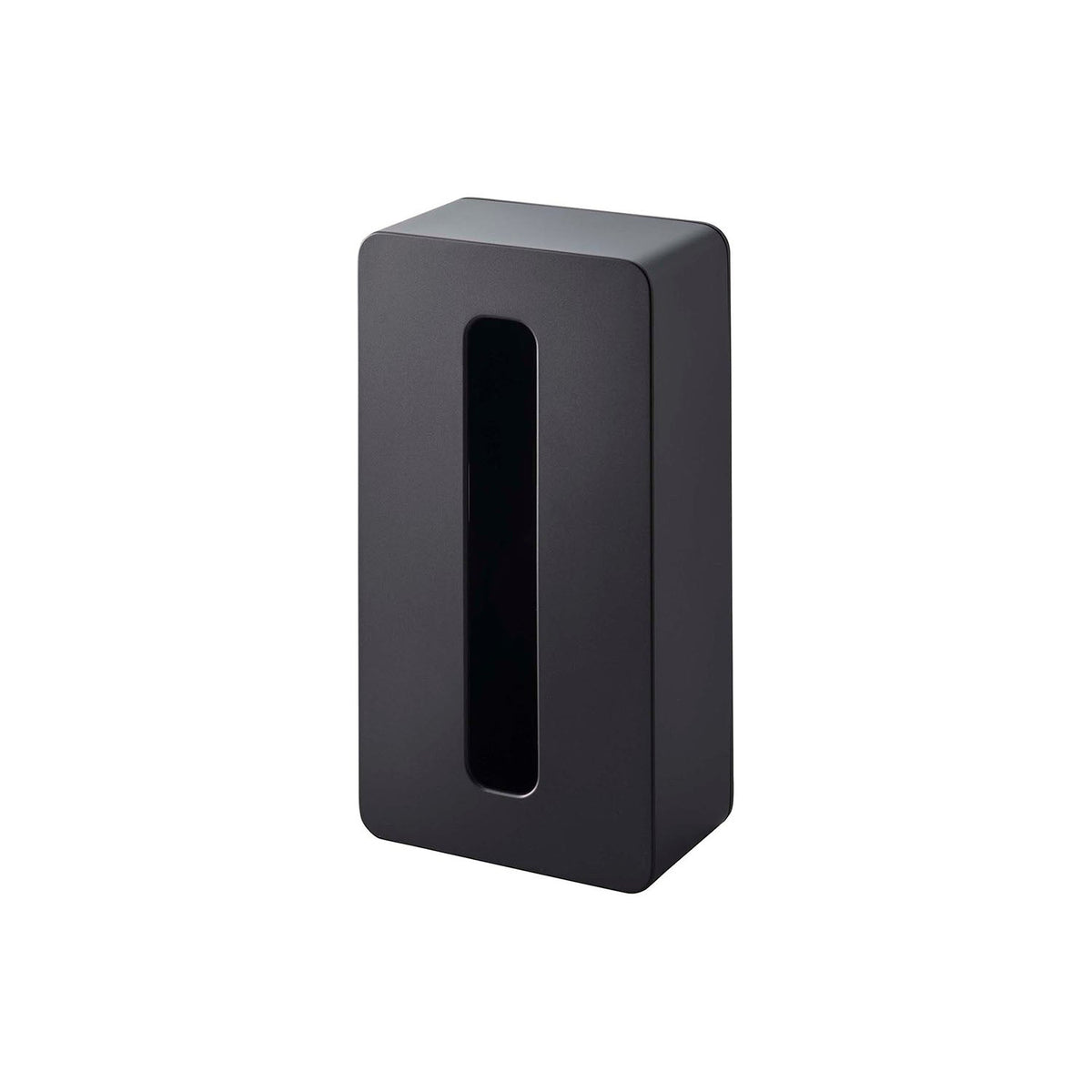 Yamazaki Tower Magnetic Compact Tissue Case High Type, Slim Magnetic Case That Floats a Soft-Pack Tissue of Up to 400 Sheets on a Refrigerator Side or Steel Wall, Also Stores Plastic Bags, Holds 500 g, 11.5 x 7 x 21.5 cm and 270 g, White or Black