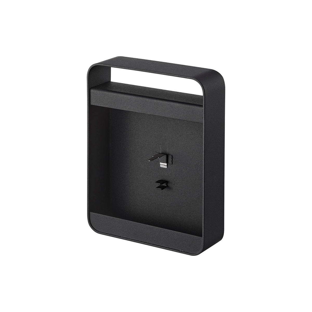 Yamazaki Tower Mosquito Coil Stand with Handle, Slim Steel Stand With a Handle That Stands a Mosquito Coil Upright and Carries Easily, A U-Shaped Part Puts the Coil Out, Coils Up to 11.5 cm Across, 14 x 4 x 20 cm and 650 g, Black