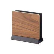 Yamazaki Rin Slim Laptop and Tablet Stand, Slim Wood and Steel Stand that Stores a Laptop or Tablet Upright, up to 17.3 Inch and 2.8 kg, 16 x 6.2 x 15 cm and 685 g, Brown or Natural