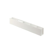 Yamazaki Tower Slim Desk Organizer with Tray and Divider, Long Slim Steel Desk Organizer, 50 cm Wide, with a Small Tray and a Divider that Adjust, 50 x 5 x 8.2 cm and 1600 g, White or Black