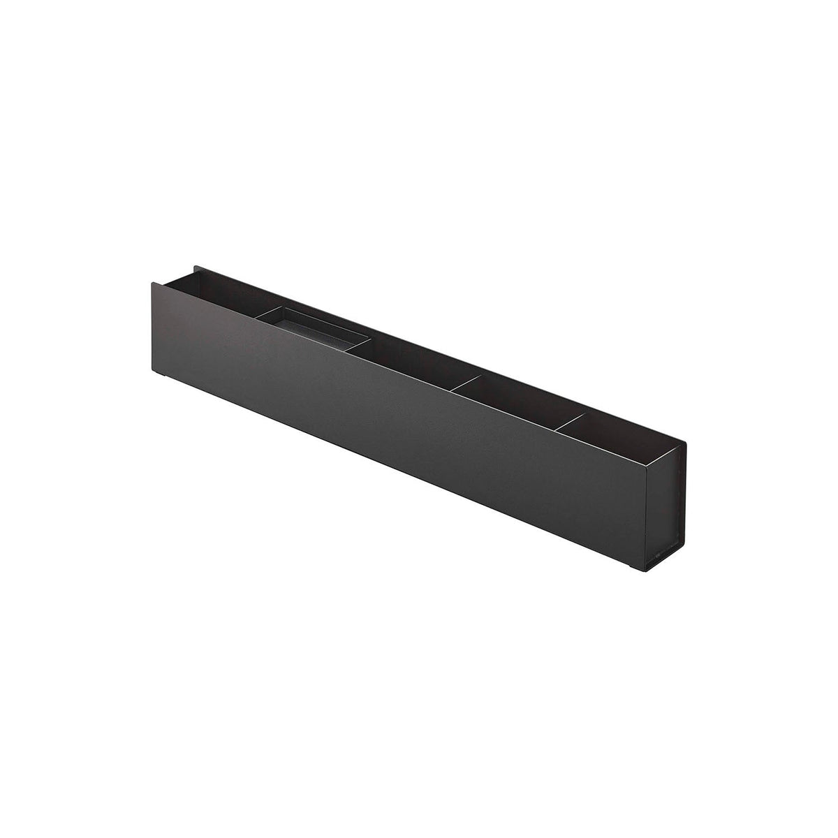 Tower Slim Desk Organizer, W50 x D5 x H8.2 cm, about 1600 g, Powder-Coated Steel with Tray and Divider, White or Black