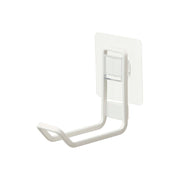 Yamazaki Tower Film-Hook Toilet Supplies Hook, Small Bracket on a Film Hook That Floats a Spray Bottle, Hangs a Toilet Brush and Holds an Auxiliary Toilet Seat Off the Floor, Holds 750 g, 3 x 9.3 x 7.5 cm and 60 g, White