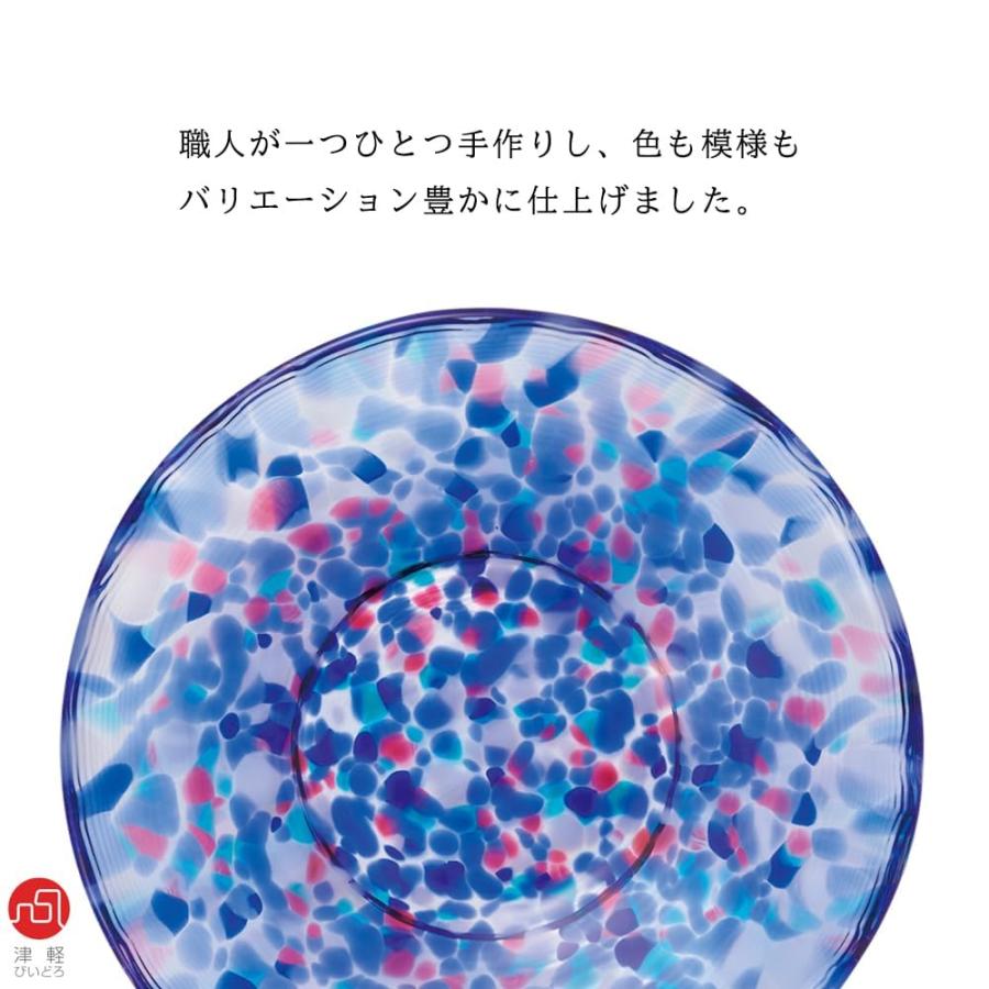 ADERIA Tsugaru Vidro Iroiro Mamezara Summer Sea Glass Mini Plate