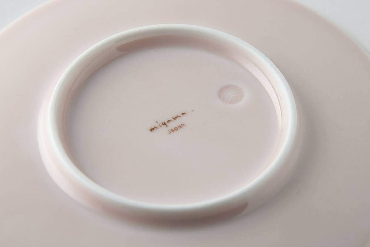 MIYAMA Casane Te Mino Ware Cherry Blossom Peach Glaze Sweets Plate
