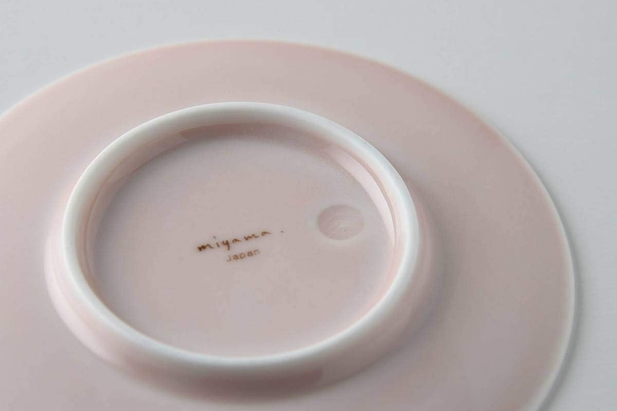 MIYAMA Casane Te Mino Ware Cherry Blossom Peach Glaze Saucer