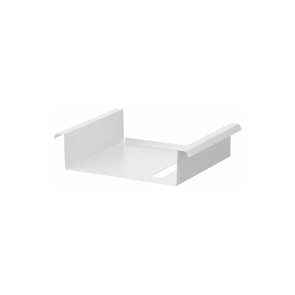 Yamazaki Tower Rack for Under-Table Tension Rods, Rack That Rests on Two Tension Rods You Already Own to Add Storage Under a Table Without Drilling, Holds Remotes and Tissues, Rods Not Included, 30 x 23.7 x 8 cm and 650 g, White or Black