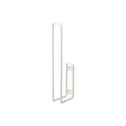 Yamazaki Tower Wall-Mounted Toilet Paper Holder, Slim Wall Holder That Floats Two Toilet Rolls on a Plasterboard Wall Without Using Floor Space, Pins Included and Holes Hard to See, Holds 1 kg, 3.7 x 7 x 25 cm and 110 g, White