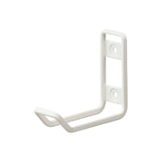Yamazaki Tower Wall-Mounted Toilet Supplies Hook, Small Wall Hook That Floats a Spray Bottle and Hangs a Toilet Brush on the Extra Hook, Plasterboard Pins Included, Holes Hard to See, Holds 750 g, 3 x 9 x 7.5 cm and 55 g, White