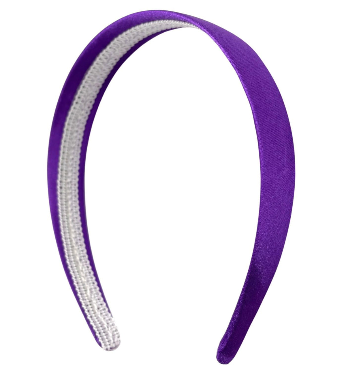 Satin Hard Headband for Women and Girls, 2.5 cm Wide Slim Hair Band with a No-Teeth Grip Lining, One Size, Fourteen Colors