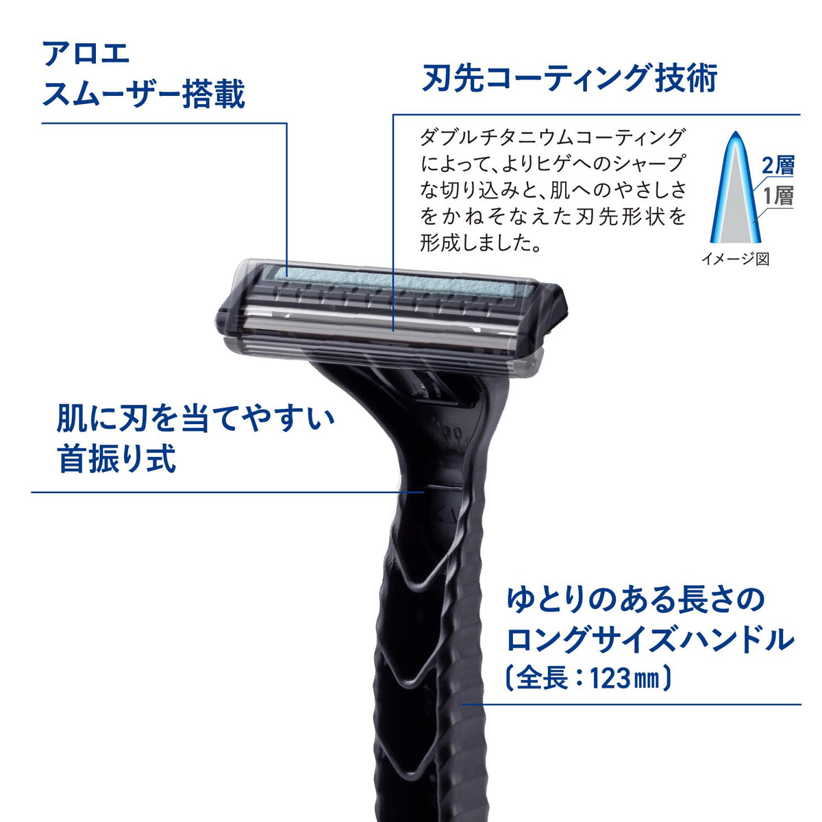 KAI leaf2 Disposable Razors, Pack of 20 Two-Blade Swivel-Head Razors with Aloe Smoother GA0123