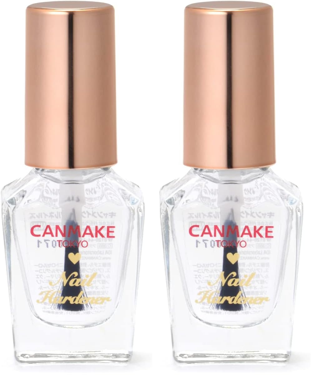 Canmake Colorful Nails Nail Hardener, Clear Nail Strengthening Coat with Hydrolyzed Keratin and an Easy-to-Paint Brush, 8 mL