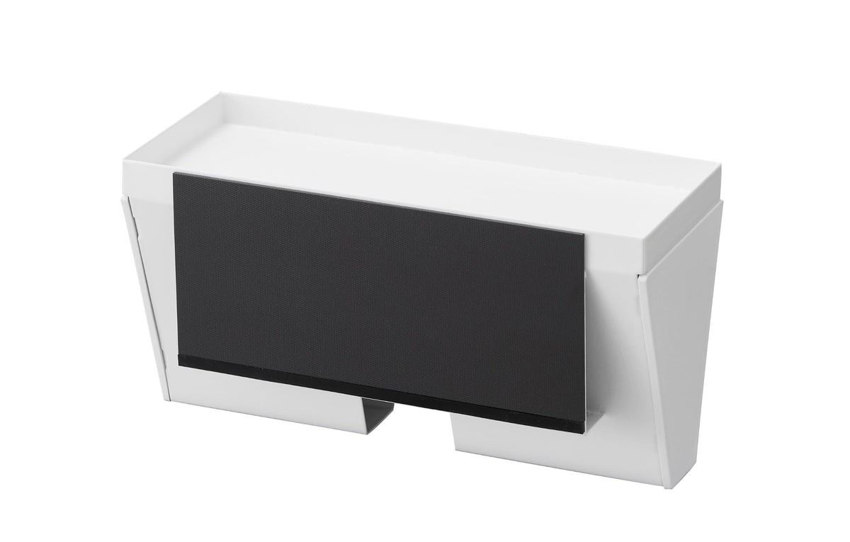 Yamazaki Tower Magnetic Plastic Bag Case with Tray, Steel Box for Boxed Bags on a Fridge Side with Tray Top, 23.1 x 9.4 x 12.1 cm and 840 g, White or Black