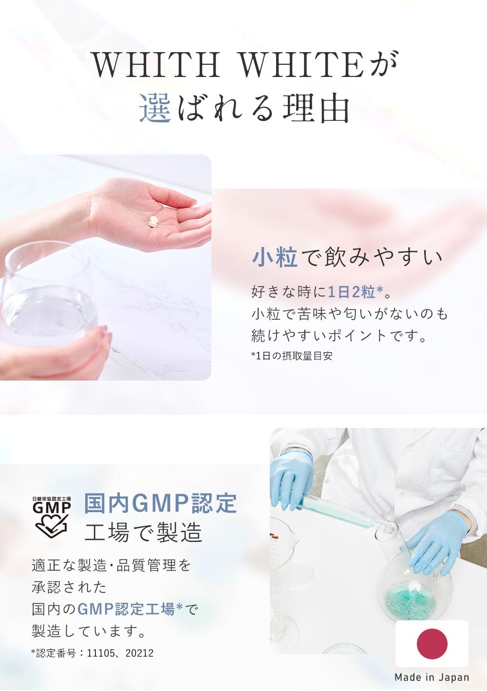 Fiss White Supplement, 60 Tablets, Drinking, Sun Protection, Vitamins, Collagen, Placenta, Made in Japan