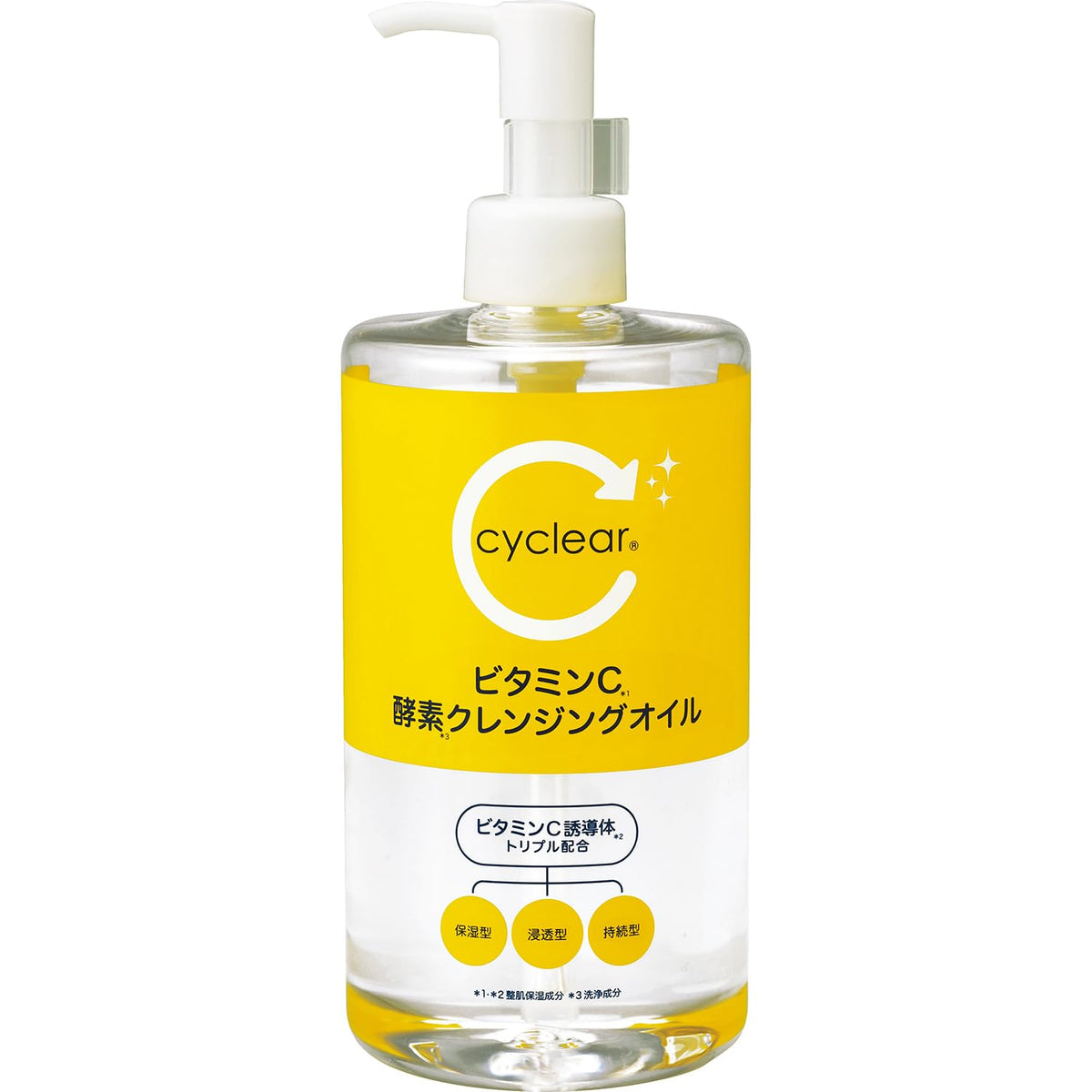 Cyclear Vitamin C Enzyme Cleansing Oil, Pore-Care Makeup Remover Oil with 3 Enzymes, 3 Clays and 3 Vitamin C Derivatives, Grapefruit Scent, 400 mL