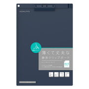 KOKUYO Slim Quiet-Clip Clipboard A4 Vertical Short-Edge Binding, Low-Profile Clip for About 30 Sheets, 320 x 220 mm and Up to 13 mm Thick, R-ABS, Navy, Green or Pink