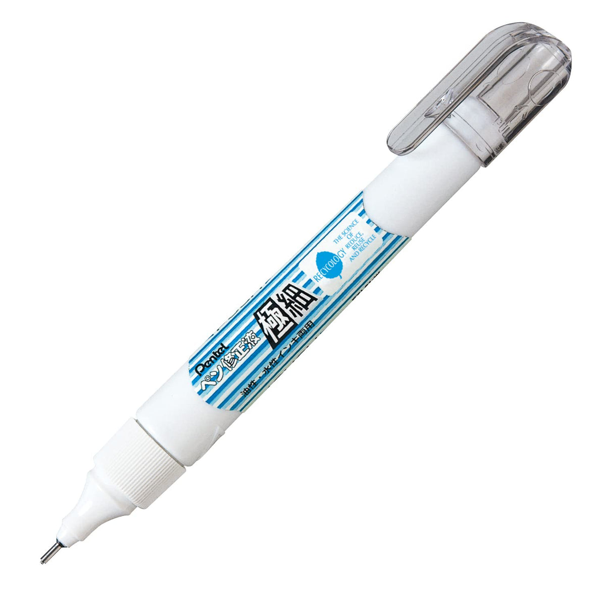 Pentel Correction Pen ZL61, Extra-Fine 0.78 mm Steel Tip Pen-Type Correction Fluid, 7 ml, for Oil and Water-Based Inks, 1, 2 or 3 Pens