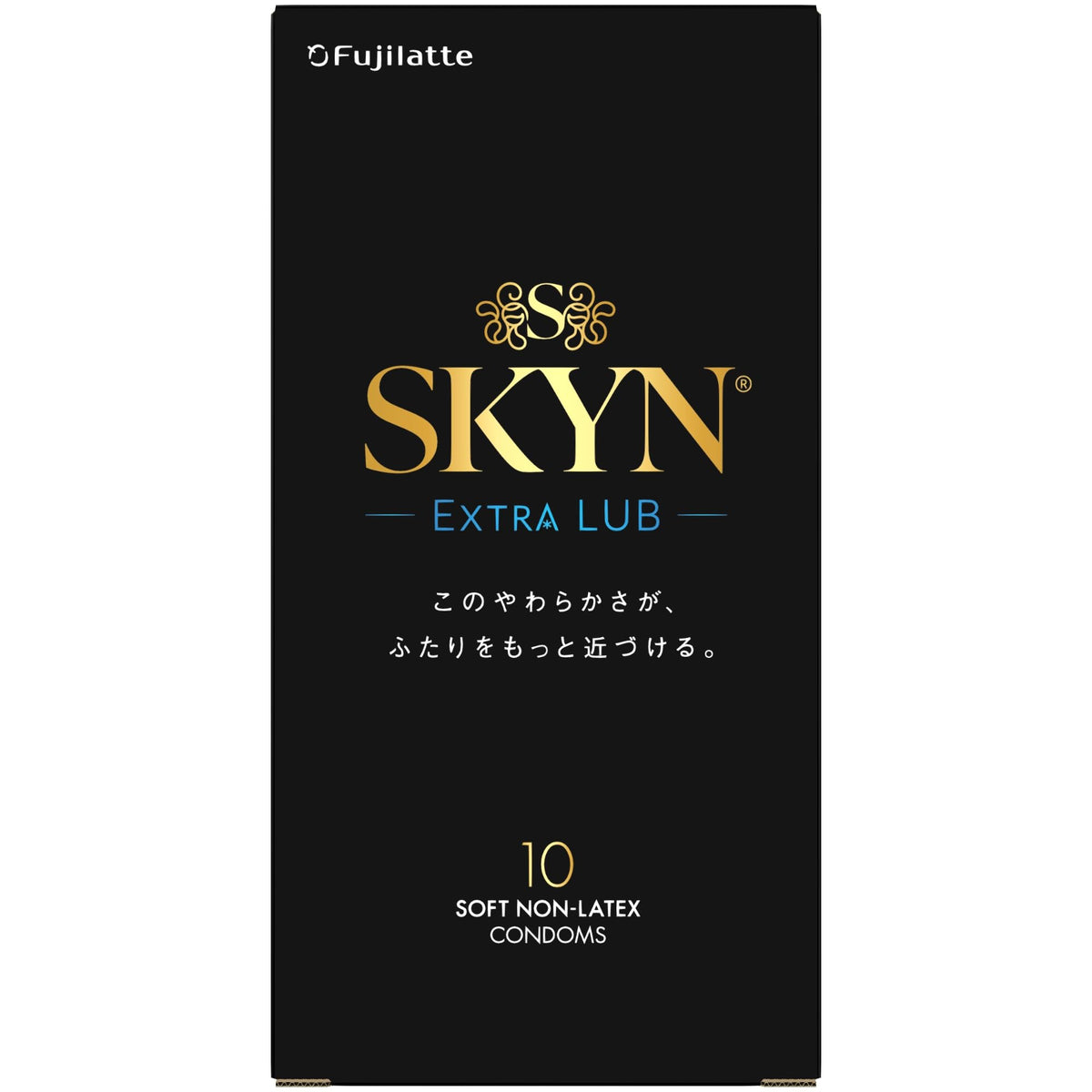 Fuji Latex SKYN Extra Lub Condoms, 10 Soft Non-Latex Polyisoprene Condoms with 1.5 Times the Lubricant