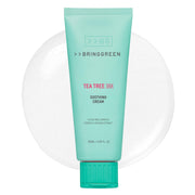 BRING GREEN Tea Tree Cica Soothing Cream Plus, Lightweight Water Cream with Five Tea Tree Ingredients, Centella and Niacinamide, 100 mL