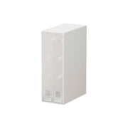 Yamazaki Tower Necklace and Earring Drawer Case, Slim Two-Drawer Case with Translucent Fronts and Felt Mats for Necklaces and Earrings, 8.8 x 17.5 x 25.3 cm; drawer 4.1 x 17.2 x 24.6 cm and 565 g, White or Black