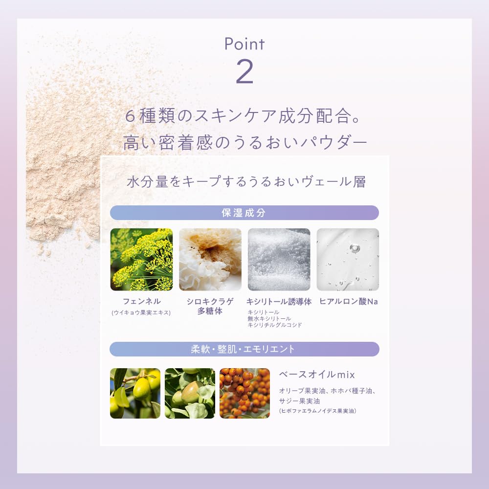 Naturaglace Loose Powder Radiant Moist N 12 g with Puff, Silky Pearl Face Powder That Gives a Glowing Soft-Focus Finish, Soap-Off and Non-Chemical