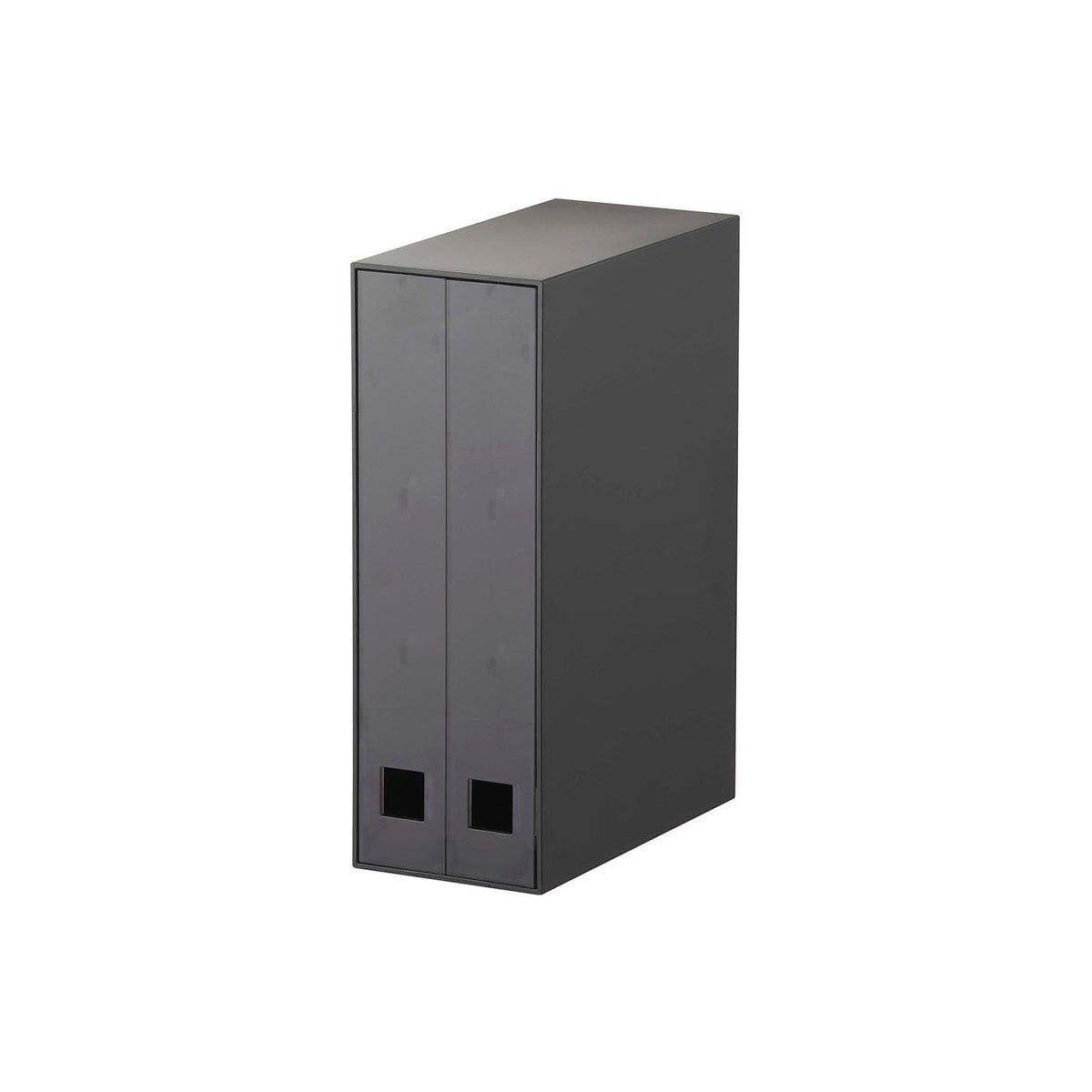 Yamazaki Tower Necklace and Earring Drawer Case, Slim Two-Drawer Case with Translucent Fronts and Felt Mats for Necklaces and Earrings, 8.8 x 17.5 x 25.3 cm; drawer 4.1 x 17.2 x 24.6 cm and 565 g, White or Black
