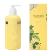 ONSENSOU Kabosu Body Milk, 250 mL, Squalane and Shea, Retinol and AHA, Hot Spring Algae