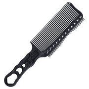 Y.S.PARK YS-S282T Flat-Top Clipper Comb, Carbon Black, Wide Clipper-Over-Comb Cutting Comb