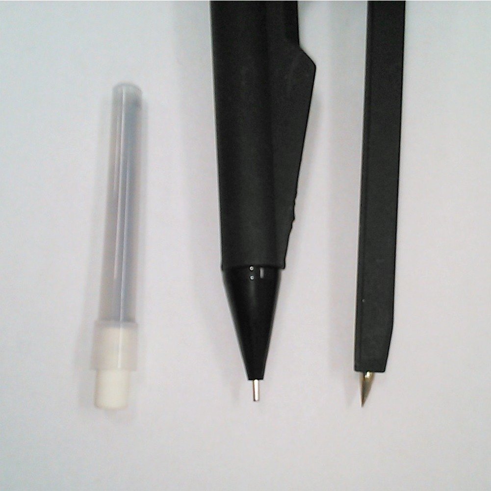 Sonic Super Compass Knock 503, Mechanical Pencil Compass for 0.5 mm Lead with Centre Mechanism Head and Short Safety Needle, 136 x 40 x 18 mm, Black