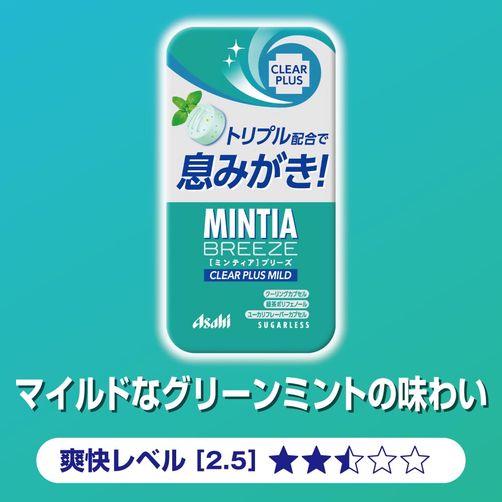 Mintia Breeze Clear Plus Mild Sugarless Tablets, 30 Tablets x 8 Cases