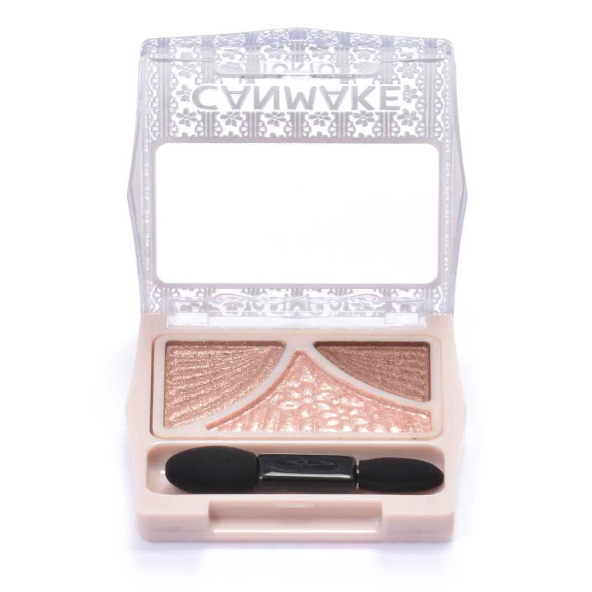 Juicy Pure Eyes Three-Tone Eyeshadow Palette 11 Strawberry Cocoa, Muted Pink Brown with a Glossy Top Coat, 1.4 g, Made in Japan
