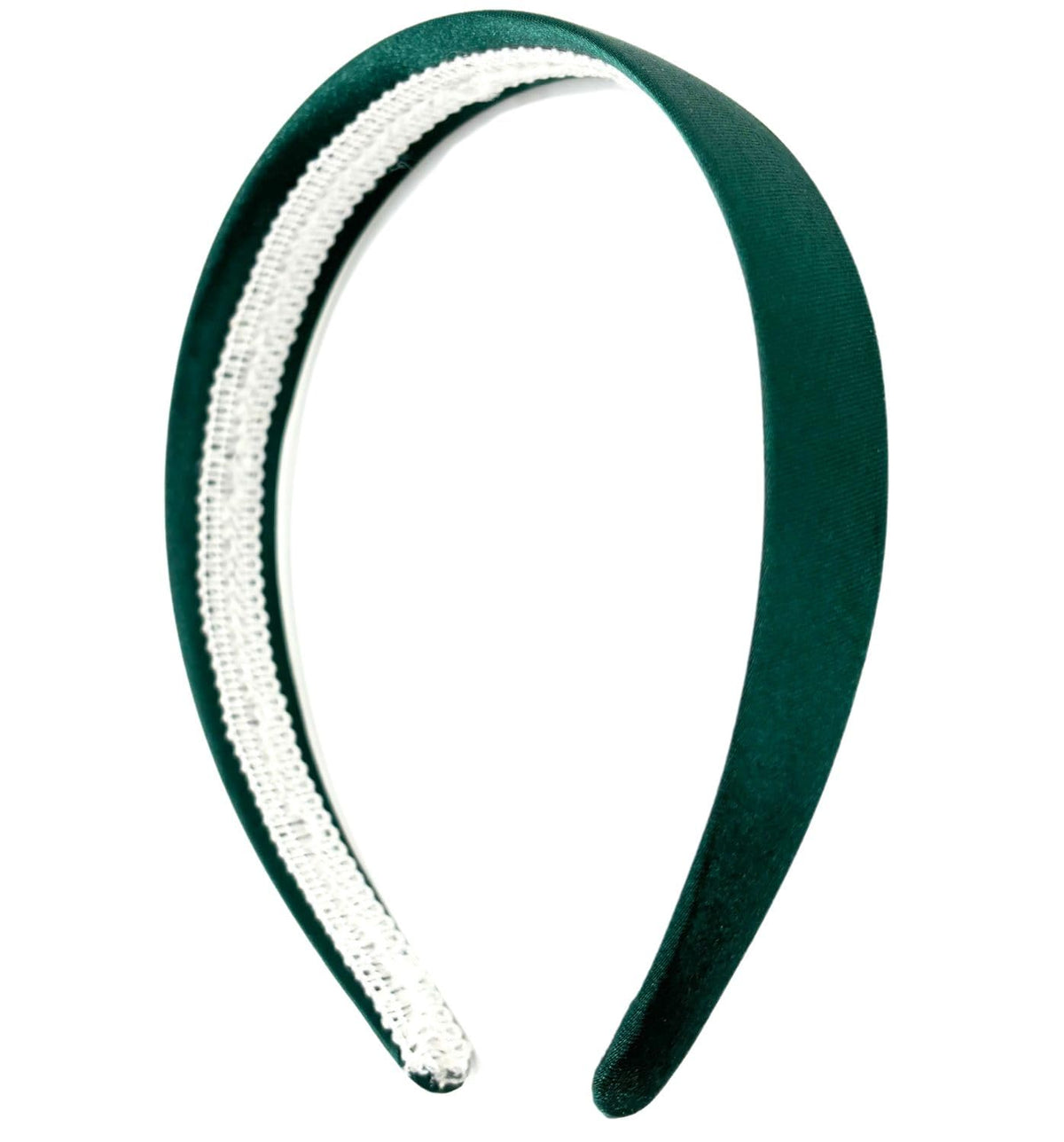 Satin Hard Headband for Women and Girls, 2.5 cm Wide Slim Hair Band with a No-Teeth Grip Lining, One Size, Fourteen Colors