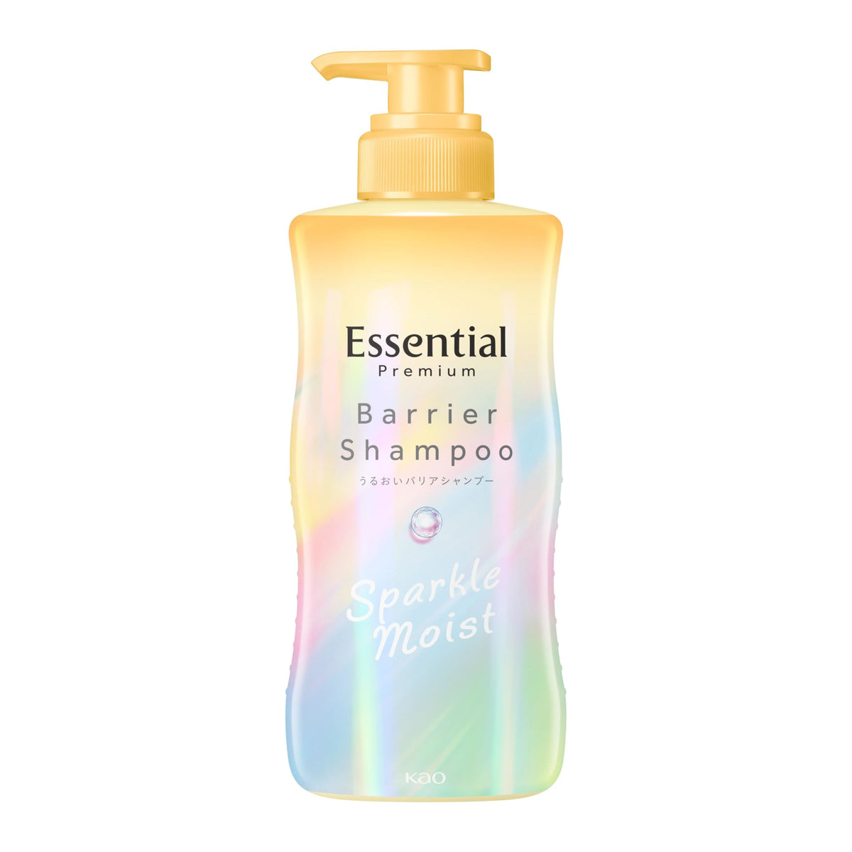 Essential Premium Moisture Barrier Shampoo, Sparkle Moist, White Peach & Musk Scent, 430 mL Pump