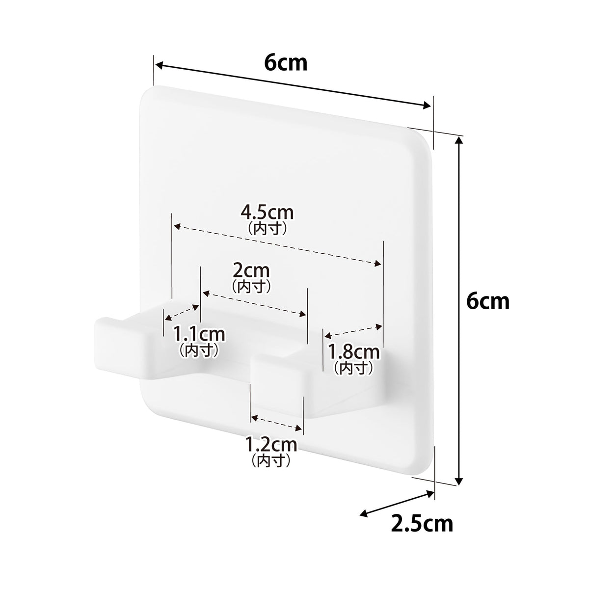 Yamazaki Tower Silicone Suction Cup Razor Holder, White, Floating Storage for Bathroom Tiles, Mirrors and Glass
