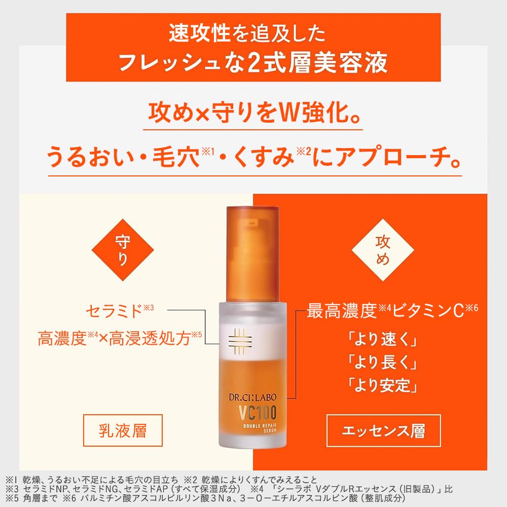 Dr.Ci:Labo VC100 Double Repair Serum, 30 mL