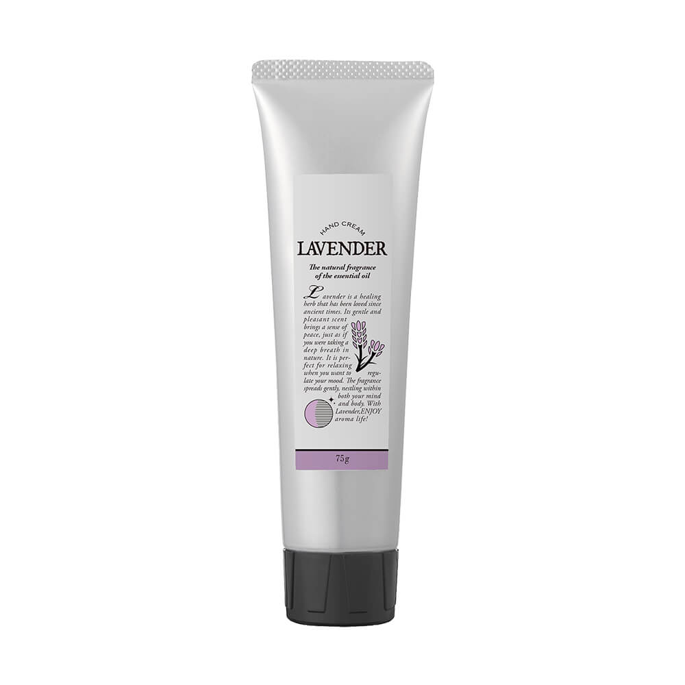 Japanese Citrus and Lavender Hand Cream, 75 g Tube with Shea Butter and Olive Oil, Essential-Oil Scents in 6 Types, Made in Japan