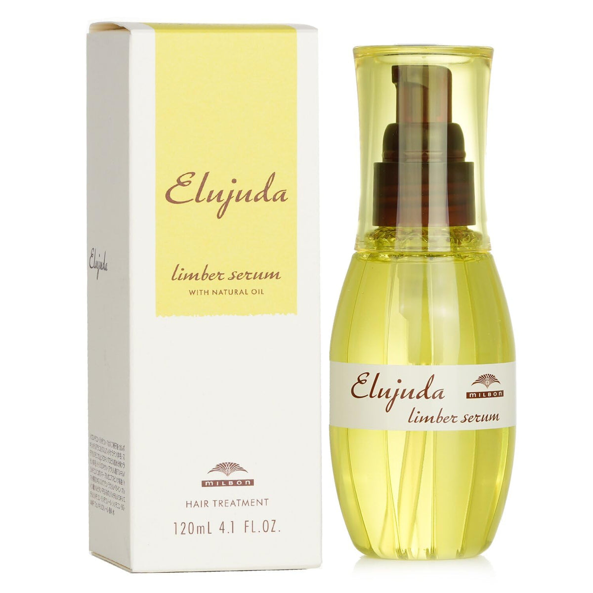 Milbon Deesse's Elujuda Limber Serum Leave-In Hair Treatment with Natural Oil for Fine, Flat Hair, Citrus Scent, 120 mL