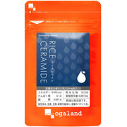 Rice Ceramide Tablets with Collagen Peptide and Silk Protein, 12 mg Ceramide-Containing Rice Extract per Tablet, 30 Tablets for About 1 Month