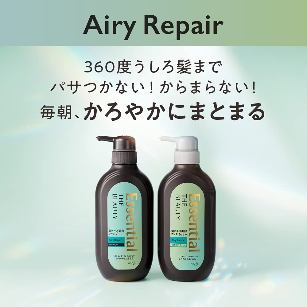 Essential The Beauty Airy Repair Shampoo, Hair Texture Beauty Shampoo for Damaged, Frizzy Hair, Floral Luxe Scent, Pump and Refills